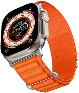 Alpine Loop for Apple Watch Band 41mm 40mm 38mm, iWatch Bands Nylon Sport Strap Women Men G-Hook Bracelet Replacement Wristband for Apple Watch Series 9 8 7 6 5 4 3 2 1 Series SE, Orange