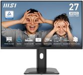 MSI PRO MP273QP E2 27-inch IPS 2560 x 1440 (QHD) Computer Monitor, 100Hz, HDR400, Free-Sync, HDMI, DP Port, VESA Mountable, Height Adjustable, Tilt, Speaker, 1ms, Black