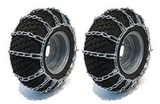 New PAIR 2 Link TIRE CHAINS 16x6.50x8 for Garden Tractors/Riders/Snowblowers by The ROP Shop