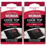 Weiman Cook Top Scrubbing Pads, 3 Count, 2 Pack Cuts Through The Toughest Stains - Scrubbing Pads Carefully Wipe Away Residue