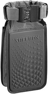 Lewis N. Clark Safebox Portable Safe with Anti Theft Combination Lock and Slash Resistant Material to Protect Wallet, Small (Black) - 94092GRY