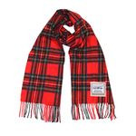 Heritage Traditions 100% Pure Wool Tartan Scarves Shawls and Wraps (Royal Stewart)