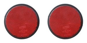 leisure MART A pair of trailer and truck reflectors round stick on 2 x red Pt no. LMX1628