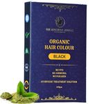 The Ayurveda Rituals - Organic Beard & Moustache Black Colour For Men -Instant 100% Natural, Ammonia & PPD Free -Get Natural Black Beard- Plant Based -No Harmful Chemicals | Herbal Organic Beard Color | Natural Henna Powder | 9 Organic Ayurvedic Extracts l Natural Black (100gm)