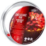 Crown Cheesecake Pan 9 Inch, 3" Deep, Removable Bottom Cake Pan, Heavy Duty, Pure Aluminum, Made in Canada