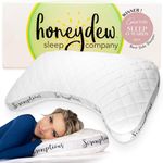 Honeydew Scrumptious Side Pillow – Made in USA with Cooling Copper Gel Memory Foam Fill – Hypoallergenic & CertiPUR - Adjustable Neck & Shoulder Pain Relief - Firm Pillow (Queen Size)