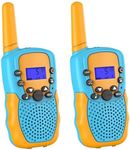 Tailtango Walkie Talkies for Kids, 2 Pack Kids Walkie Talkies 22 Channels 2 Way Radio Toy with Backlit LCD Flashlight, 3 Miles Range for Outside, Camping, Hiking