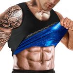 MOLLDAN Sauna Vest for Men Sweat Tank Top Pullover Workout Shirt Waist Trainer(BH1001-01-S/M)