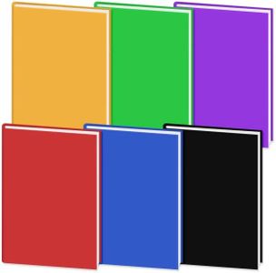 6 Pack Stretchable Jumbo Book Covers, Washable Reusable Book Protector fits Hardcover Textbooks up to 9" X 12" Office Supplies with Free Sticker Labels