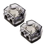 DHYANAOM Amp Power Distribution 2 Way, 0 Gauge in 0 Gauge Out Power Distribution Block for Car Amplifier Audio Splitter 2Pcs