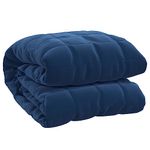 vidaXL Weighted Blanket Blue | Comfortable Sleep Aid | Durable & Breathable Fabric | Hypoallergenic Filling | Even Weight Distribution | Practical Use | 200x230 cm 13 kg