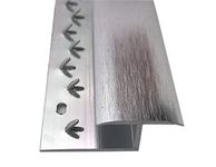 Grandismo® Carpet to Laminate/Tile or Wood Flooring Edge - Prestige Luxury - 3ft (0.9metre) in Length - Gripper Trim Threshold Profile Strip - Z Edging Metal Door Bar- Exclusive Brushed Silver