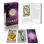 IXIGER Tarot Cards Deck with Guidebook,78 Classic Tarot Cards Deck Standard Size 4.75" x 2.76",Riginal Tarot Card Decks for Beginners and Expert,Future Telling Cards Game.