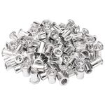 M8 8 mm Flat Head Aluminum Rivet Nut Blind Insert Nut Pack of 100