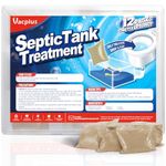 Vacplus Septic Tank Treatment - 12 Packs for 1-Year Supply, Flushable & Dissolvable Septic Tank Treatment Packets with Easy Operation, Biodegradable Septic Tank Treatment Enzymes for Wastes & Odors