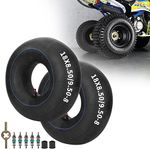 RUTU 18x8.50-8 18x9.50-8 Inner Tube with TR-13 Straight Valve Stem for ATV Quad 4 Wheeler Go Kart Lawn Tractor Snow Blower Golf Cart Garden Trailer Heavy Duty Lawn Mower Turf 2 Pack