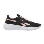 Reebok Women's LITE 4 Running Shoes, Black/SUPERCHRG Coral/White, 3.5 UK