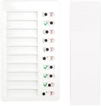 1 PCS Chore Chart for Kids，Blank to Do List Reusable，Plastic Checklist Board with 20 Detachable Cardstock,to Do Checklist for Home Routine Planning，to Do List Whiteboard，Routine Chart(White)