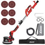 XDOVET Drywall Sander, 750W Electric Sander with 6 Pcs Sanding Discs, 6 Variable Speed 800-1750 RPM Wall Sander with Extendable Handle, LED Light, Long Dust Hose, Storage Bag