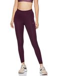 Van Heusen Proactive Women Tights - Polyamide Elastane - Snug Fit, High Stretch, Moisture Wicking_88308_Potent Purple_L