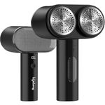 Lifelong 2-in-1 Rechargeable Double Head Lint Remover for Clothes – Woollen & All Fabrics – Brush at Back for Dust & Pet Hair Removal from Clothes - 3 Speeds - 1800 mAh Heavy Duty Battery (LLELR36)