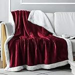 Everlasting Comfort Plush Sherpa Fleece Blanket - 2 Sided, Reversible Warm, Thick, Comfy, Soft Throw (127x165cm)