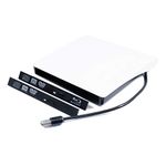 New USB 3.0 Portable External Optical Disc Drive Enclosure Kit ODD Caddy for LG HL HP Panasonic Sony Internal 12.7mm SATA Tray-Loading CD DVD Blu-ray Optical Drive White Color