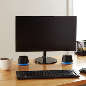 Amazon Basics Stereo PC Speakers – Compact Desktop Audio