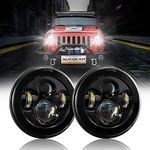 Auxbeam 7 Inch LED Headlights Replacement for Jeep Wrangler JK, JKU, TJ, LJ, CJ, Hi/Lo Beam 7" Headlamps for Rubicon Sport, Sahara, H6024 Headlights