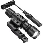 Feyachi FL14-MB Tactical Flashlight 1200 Lumen Matte Black LED Weapon Light with mLok Flashlight Mount, and Pressure Switch Included