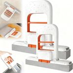 Mini Desktop Mop, Wall Cleaner Dust Mop, Reusable Dust Cleaning Tool, Wet and Dry Use Cleaning System, Fit for Dining Room, Window, Mirrors, Windshield Car Home Kitchen Cleaning Mop (2PCS)