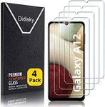 Didisky [4 Pack] Tempered Glass Screen Protector for Samsung Galaxy A12 / A13 4G / A13 5G, Anti Scratch, 9H Hardness, No Bubbles, High Definition, Case Friendly, Transparent