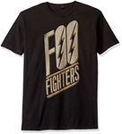 FEA Men's Foo Fighters Slanted Logo Mens Soft T-Shirt, Black, Medium