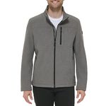 Calvin Klein mens Water Resistant, Windbreaker Jackets for Men (Standard and Big and Tall), Soft Shell Light Grey, Medium