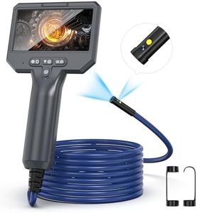 BlueFire Dual Lens Borescope with 4.3'' IPS Screen, 1920P HD Industrial Endoscope Camera Dual Camera Inspection Camera with 7 LED Lights, Waterproof Snake Camera for Sewer Pipe(3.5M)