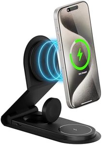 URBN Wireless Charger 3 in 1 Magnetic Mag-Safe Charging Foldable Stand for iPhone 15/15 Plus/15 Pro/15 Pro Max, iPhone 14/14 Plus/14 Pro/14 Pro Max,13/12, Airpods 3rd/2nd gen, Series 9/8/7/6/5/4/SE