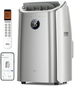 Dreo Portable Air Conditioners, AC Unit for Bedroom with Drainage-free Cooling, 46dB Quiet, APP/Voice/Remote, 24h Timer with Fan & Dehumidifier, Smart Air Conditioner for Room Indoors