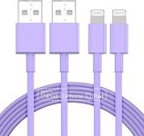 2pack 10ft iPhone Charger, [Apple MFi Certified] Long iPhone Charger Cord 10 ft, Apple Lightning to USB Cable, 10 Foot Fast Charging Cords for iPhone Charger 14/13/12/11/13 Pro/13 Max/X/XS/XR,Purple