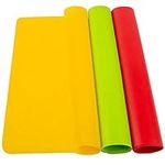 POPCO 3 Pack Reusable A3 Large (16.5 x 11.7 inches) Heat Resistant Silicone Sheets for Crafts, Nonstick and Nonskid, Multipurpose Mats for Crafts, Jewelry Casting, Painting, Pastry and Baking