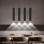 Harold Electricals 12 Watt Black Surface Hanging COB Pendant Light for Living Room, Bedroom, Dining Area, Office, Showroom, Studio, Restaurant & Hotel - Pack of 4 (Cool White Light)