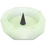 Bowl & Pipe Ashtray with Poker - Heat Resistant Silicone - Dishwasher Safe for Easy Cleaning (Glow in the Dark)