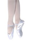 Roch Valley Full Sole Satin Ballet Shoes - Regular Fit 7 White