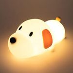 Zilloquil Hcetigol Sleeping Cute Puppy Led Lamp Rechargeable,Silicone Nursery Night Light,Touch Dimmer Bedside Table Lamp,Eye-Care Lamp For Baby Boys&Girls Bedroom,Bedside,Kids Room Lamp,Multi