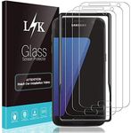 LϟK 3 Pack Screen Protector for Samsung Galaxy S7 - Tempered Glass HD Clear 9H Hardness Bubble Free Case Friendly Alignment Frame Easy Installation Screen Protective Film