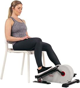 Sunny Health and Fitness Magnetic Under Desk Elliptical Peddler, Portable Mini with Resistance, LCD Monitor, Foot & Leg Pedal Exerciser, Home Gym Equipment, SF-E3872