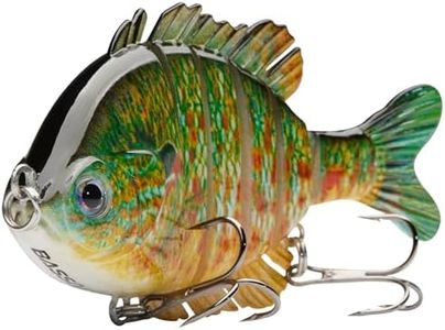 BASSDASH SwimPanfish Multi Jointed Panfish Bluegill Swimbaits Hard Topwater Bass Lures Fishing Lure Crank Saltwater 3.5in/0.85oz