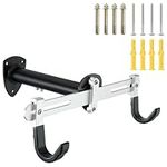 Sportneer Bike Wall Mount - Bike Hanger with Angle Width Length Adjustable Bike Rack Holder Hook Horizontal Bicycle Indoor Storage for Road Bike, Mountain, BMX or Hybrid Bikes in Garage or Home