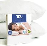 TRU Lite Bedding Zippered Pillow Cases | Pillow Protector | Premium Breathable Terry Cotton Cover | 100% Waterproof | Zippered Encasement | Set of 2 |