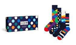 Happy Socks, 4-Pack Gift Box Crew Socks, Multi-Color Socks Gift Set for Men and Women, Size 41-46