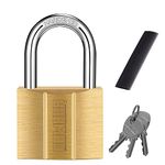 KAWAHA 81/40-1P Brass Keyed Padlock (Waterproof, Solid Brass Lock) for Sheds, Storage Unit, School, Gym Locker, Fence, Toolbox, Hasp, Storage - 40mm *1